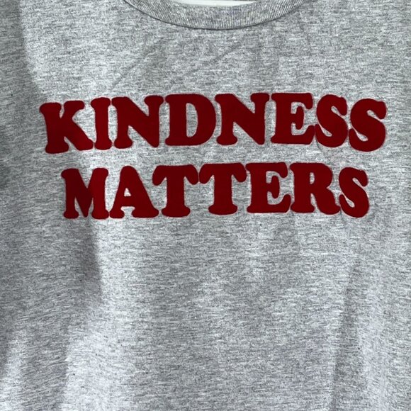 Gymboree Girls Kindness Matters Ruffle Sleeve Tee Gray Size L 10-12 - Picture 4 of 10